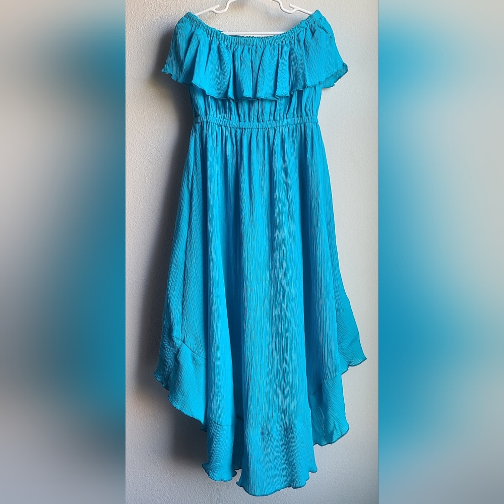 Ali & Kris - Women's Blue Sleeveless Strapless Sundress, Sz S